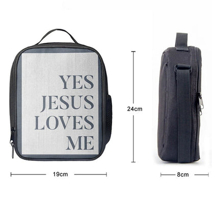 Yes Jesus Loves Me Lunch Bag For Men And Women Decor, Spiritual Christian Lunch Box For School, Work