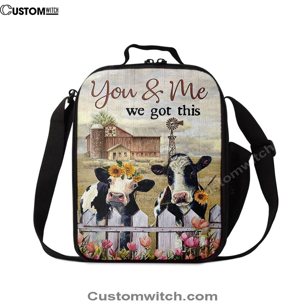 You And Me We Got This Beautiful Cow Windmill Lunch Bag For Men And Women, Spiritual Christian Lunch Box For School, Work