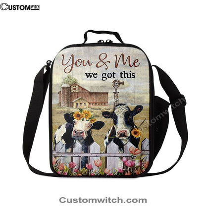 You And Me We Got This Beautiful Cow Windmill Lunch Bag For Men And Women, Spiritual Christian Lunch Box For School, Work