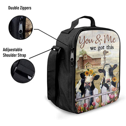 You And Me We Got This Beautiful Cow Windmill Lunch Bag For Men And Women, Spiritual Christian Lunch Box For School, Work