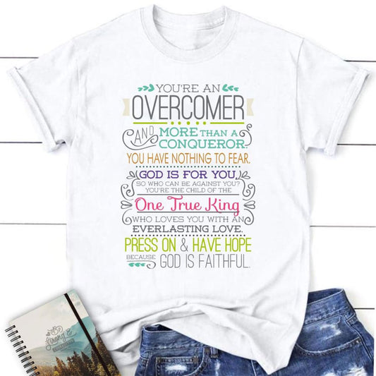 You Are An Overcomer Womens Christian T Shirt, Blessed T Shirt, Bible T shirt, T shirt Women