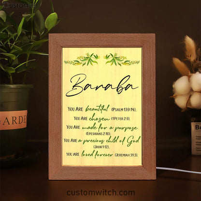 You Are Beautiful Chosen Made For A Purpose Personalized Frame Lamp Art - Inspirational Frame Lamp Art - Christian Decor