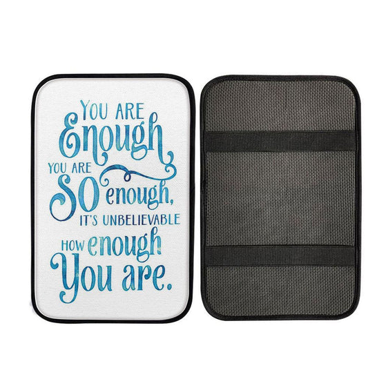 You Are Enough Motivational Car Armrest Pad, Bible Verse Car Interior Accessories