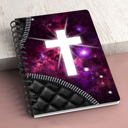 You Are Fearfully And Wonderfully Made Personalized Cross Spiral Journal, Christian Art Gifts Journal