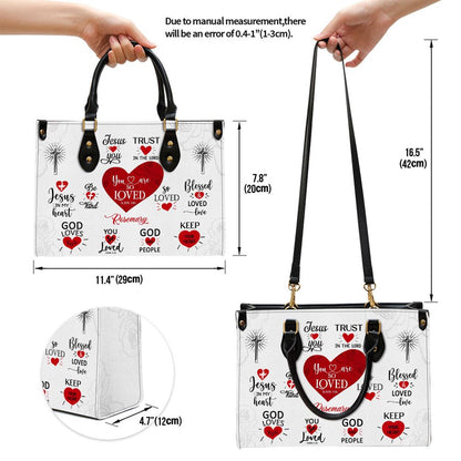 You Are So Loved Personalized Leather Bag, Romantic Religious Gifts For Christian Women