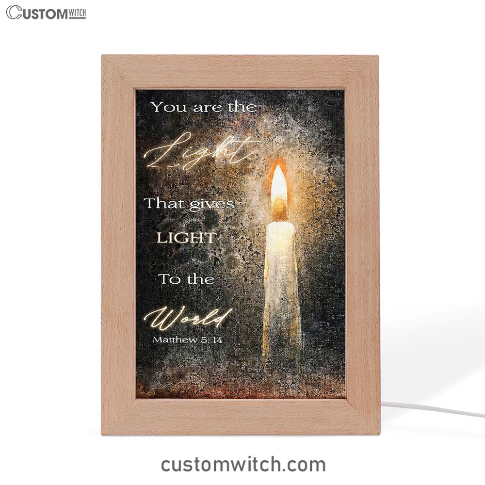You Are The Light Candle Frame Lamp Art - Christian Art - Inspirational Gift For Christian Women