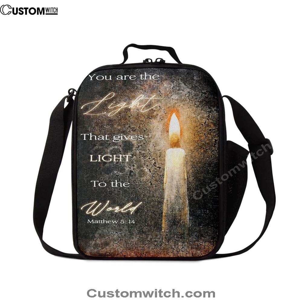 You Are The Light Candle Lunch Bag For Men And Women - Inspirational Gift For Christian Women, Spiritual Christian Lunch Box For School, Work