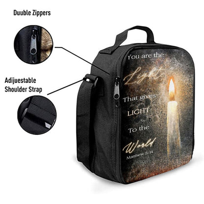 You Are The Light Candle Lunch Bag For Men And Women - Inspirational Gift For Christian Women, Spiritual Christian Lunch Box For School, Work