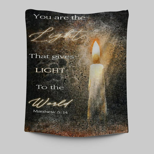 You Are The Light Candle Tapestry Wall Art - Christian Wall Art - Inspirational Gift For Christian Women