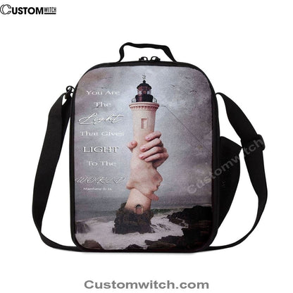 You Are The Light Lighthouse Hand of God Lunch Bag For Men And Women - Inspirational Gift For Christian Women