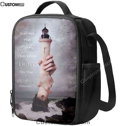 You Are The Light Lighthouse Hand of God Lunch Bag For Men And Women - Inspirational Gift For Christian Women