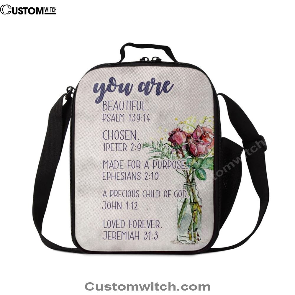 You Are Who God Says You Are Bible Verse Lunch Bag For Men And Women, Spiritual Christian Lunch Box For School, Work