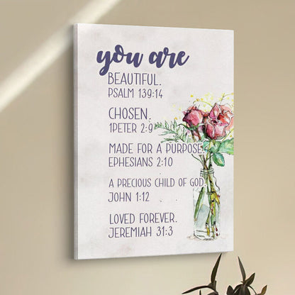 You Are Who God Says You Are Bible Verse Wall Decor Art - Bible Verse Wall Decor - Scripture Wall Art