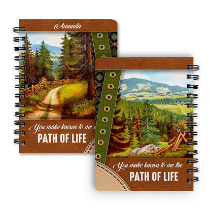 You Make Known To Me The Path Of Life Lovely Personalized Spiral Journal, Christian Art Gifts Journal