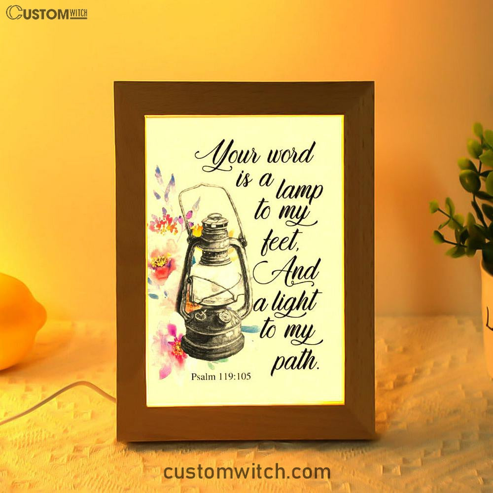 Your Word Is A Lamp To My Feet Psalm 119105 Bible Verse Decor Art - Bible Verse Decor - Scripture Art