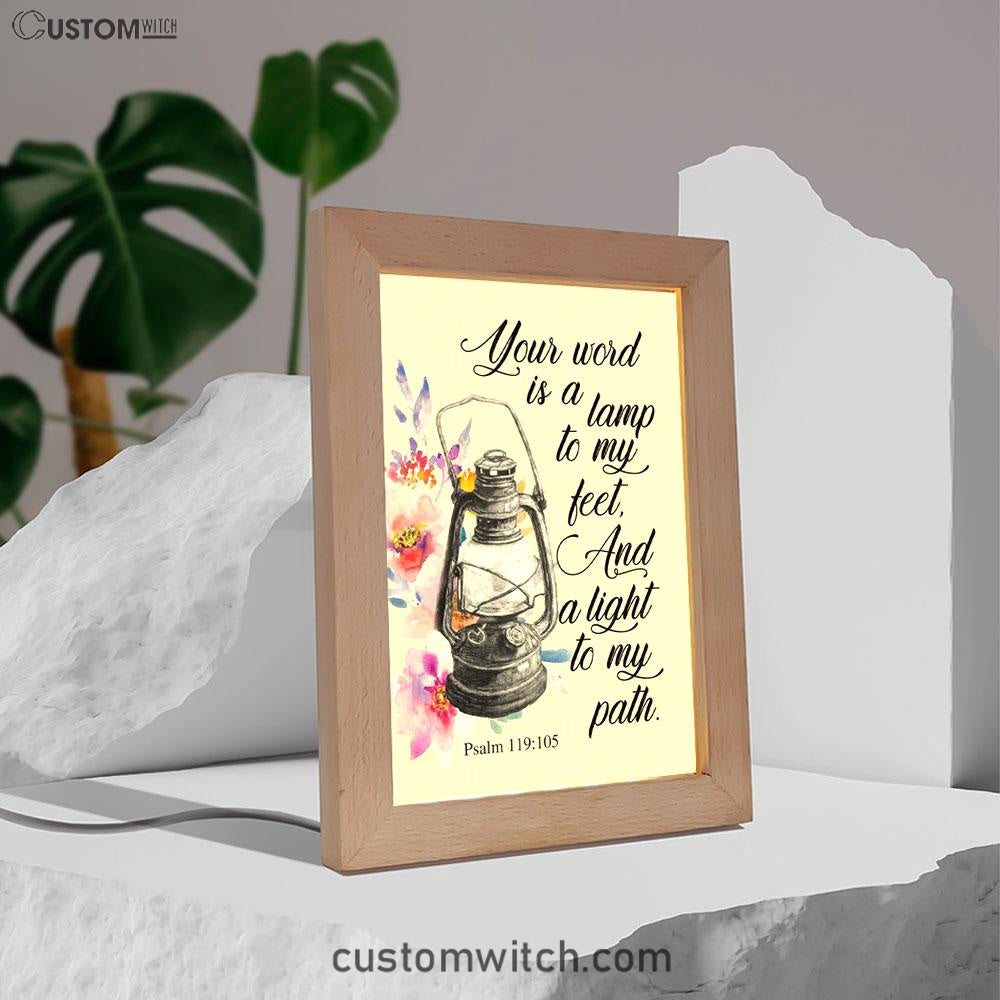 Your Word Is A Lamp To My Feet Psalm 119105 Bible Verse Decor Art - Bible Verse Decor - Scripture Art