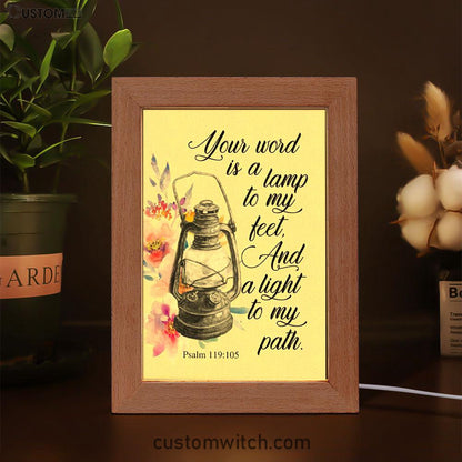 Your Word Is A Lamp To My Feet Psalm 119105 Bible Verse Decor Art - Bible Verse Decor - Scripture Art