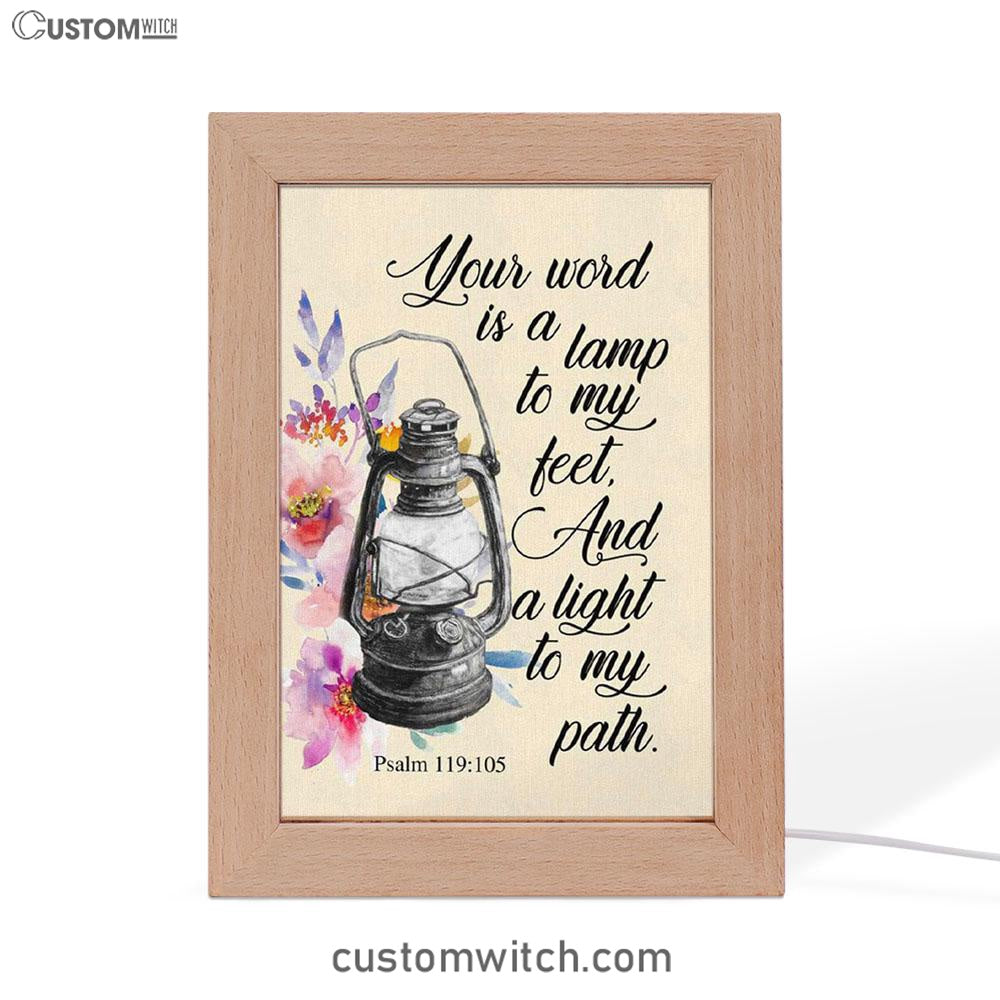 Your Word Is A Lamp To My Feet Psalm 119105 Bible Verse Decor Art - Bible Verse Decor - Scripture Art