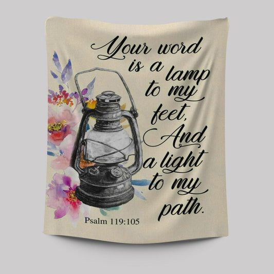 Your Word Is A Lamp To My Feet Psalm 119105 Bible Verse Wall Decor Art - Bible Verse Wall Decor - Scripture Wall Art