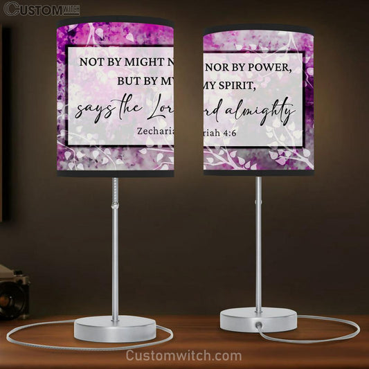 Zechariah 46 Not By Might Nor By Power But By My Spirit 1 Lamb Gift Table Lamb - Christian Lamb Gift Decor - Scripture Table Lamb Prints