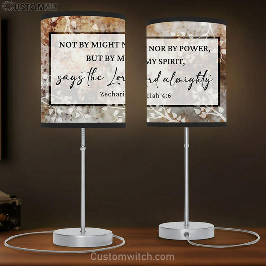 Zechariah 4 6 Not By Might Nor By Power But By My Spirit Lamb Gift Table Lamb - Christian Lamb Gift Decor - Scripture Table Lamb Prints