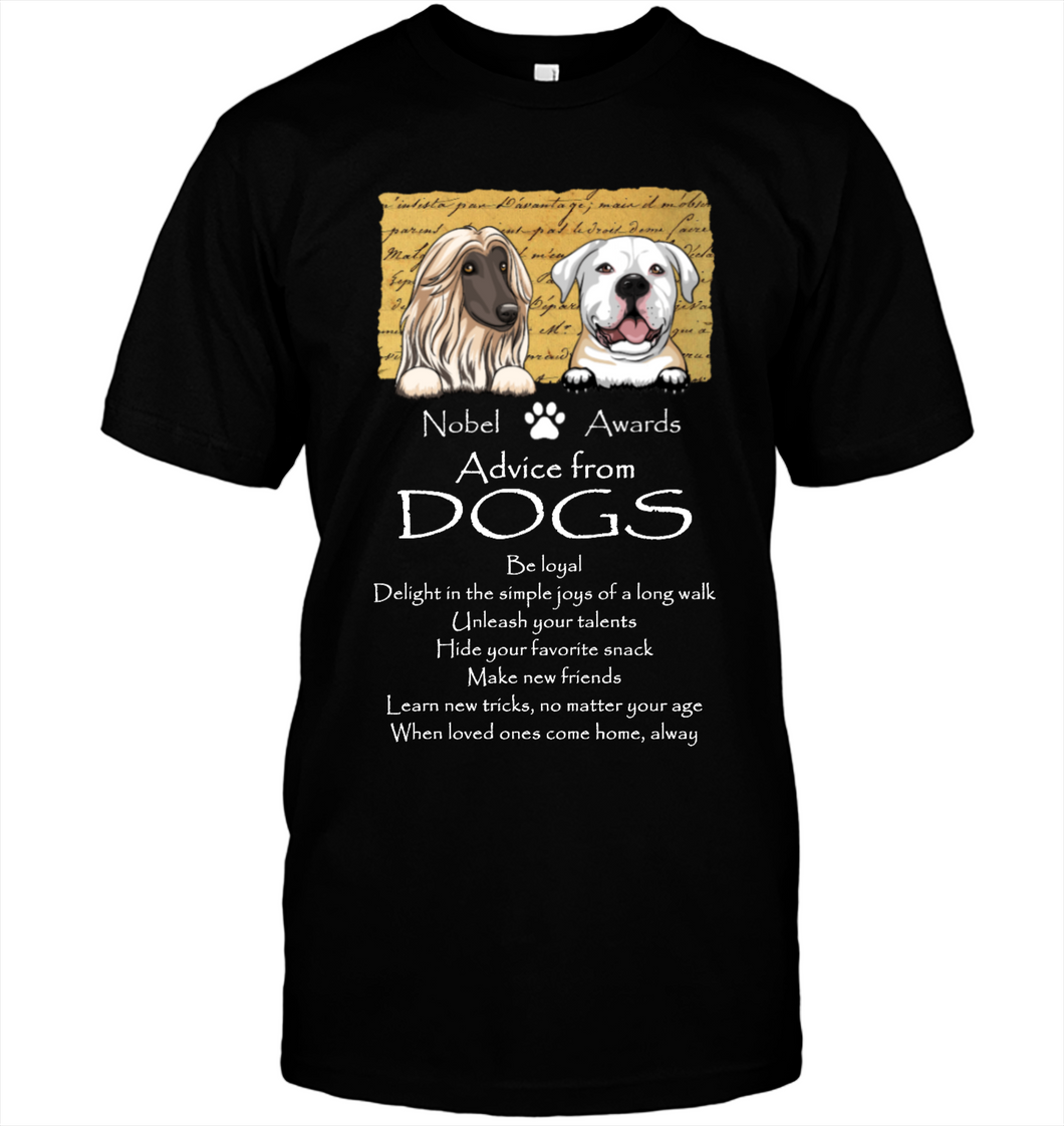 Personalized - Advice from Dogs/ Cats - Choose up to 2 Pets - Black T-shirt/Sweatshirt/Hoodie