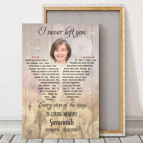 Customwitch Personalized Canvas Printing for Family, Unique Gift with your own photos - I never left you
