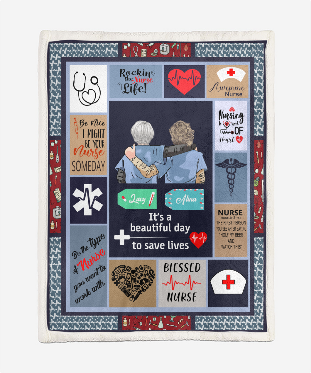 Personalized - Best friend Nurse - Blanket