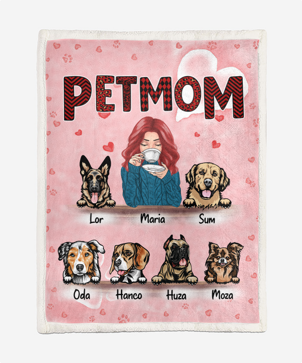 Personalized - Skinny Pet Mom/ Mum - Winter Version - Choose up to 6 Pets Blanket