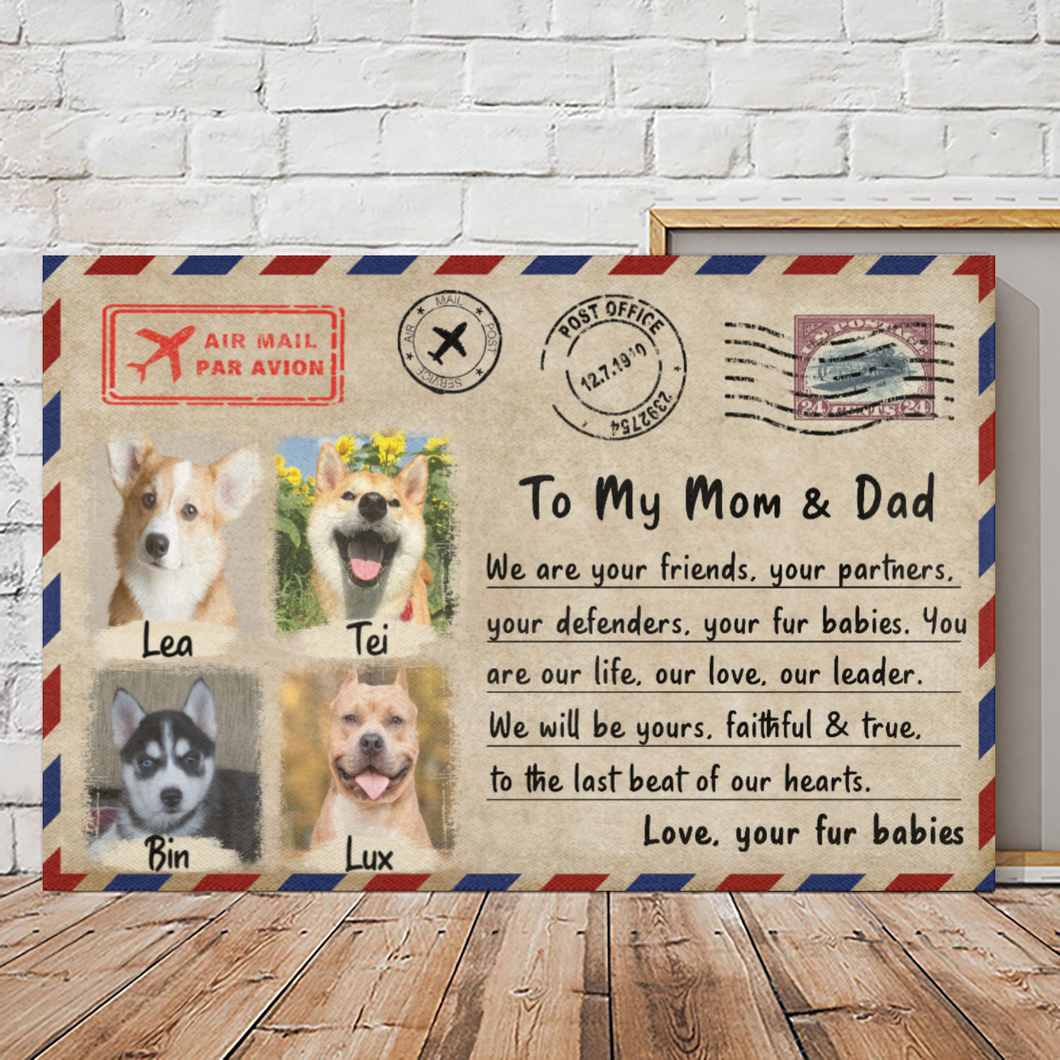 Personalized - Mailing Pets - Upload up to 4 Images - Canvas/Canvas with Frame/Poster