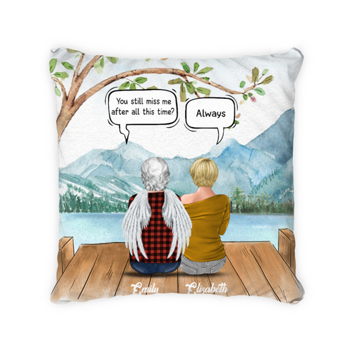 Customwitch Personalized Pillow for Family, Unique Gift custom Names/Person - 2 Persons Conversation