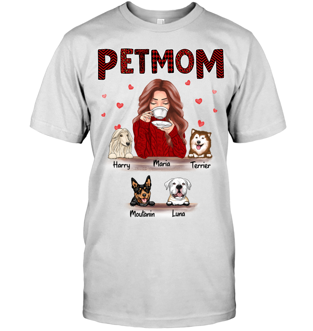 Customwitch Personalized T-shirt/Hoodie/Sweatshirt for Pet Lovers, Best Gift With personalized Names& Pets breed - Pet Mom